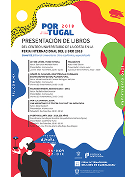 Cartel informativo sobre las Actividades en CUCosta en el marco de la FIL