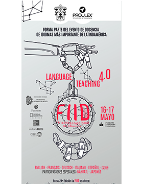 Cartel informativo de la Feria Internacional de Idiomas (FIID). A desarrollarse el 16 y 17 de mayo, en el Conjunto Santander de Artes Escénicas