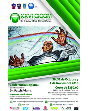 Cartel informativo sobre el XXVI Ciclo Internacional de Conferencias Médicas (CICOM) ‘Dr. Héctor R