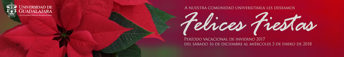 16 de diciembre de 2017 al 3 de enero de 2018 - Período vacacional de invierno. A nuestra comunidad universitaria les deseamos Felices Fiestas.
