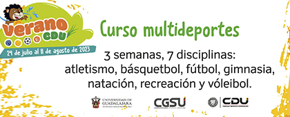 Cartel del Verano CDU 2023. Curso multideportes