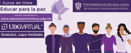 cartel del Curso en línea: Educar para la paz