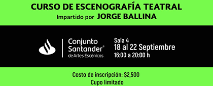Cartel del Curso de Escenografía Teatral