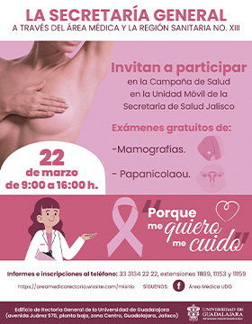 Cartel del Campaña de salud en la Unidad Móvil de la Secretaría de Salud Jalisco