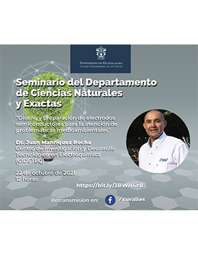 Conferencia: Diseño y preparación de electrodos semiconductores para la atención de problemáticas medioambientales