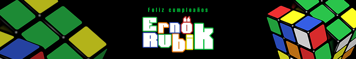 13 de julio de 1944 – Nace en Budapest, Erno Rubik inventor del Cubo de Rubik Ilustración alusiva al creador del Cubo Rubik, deseandole feliz cumpleaños