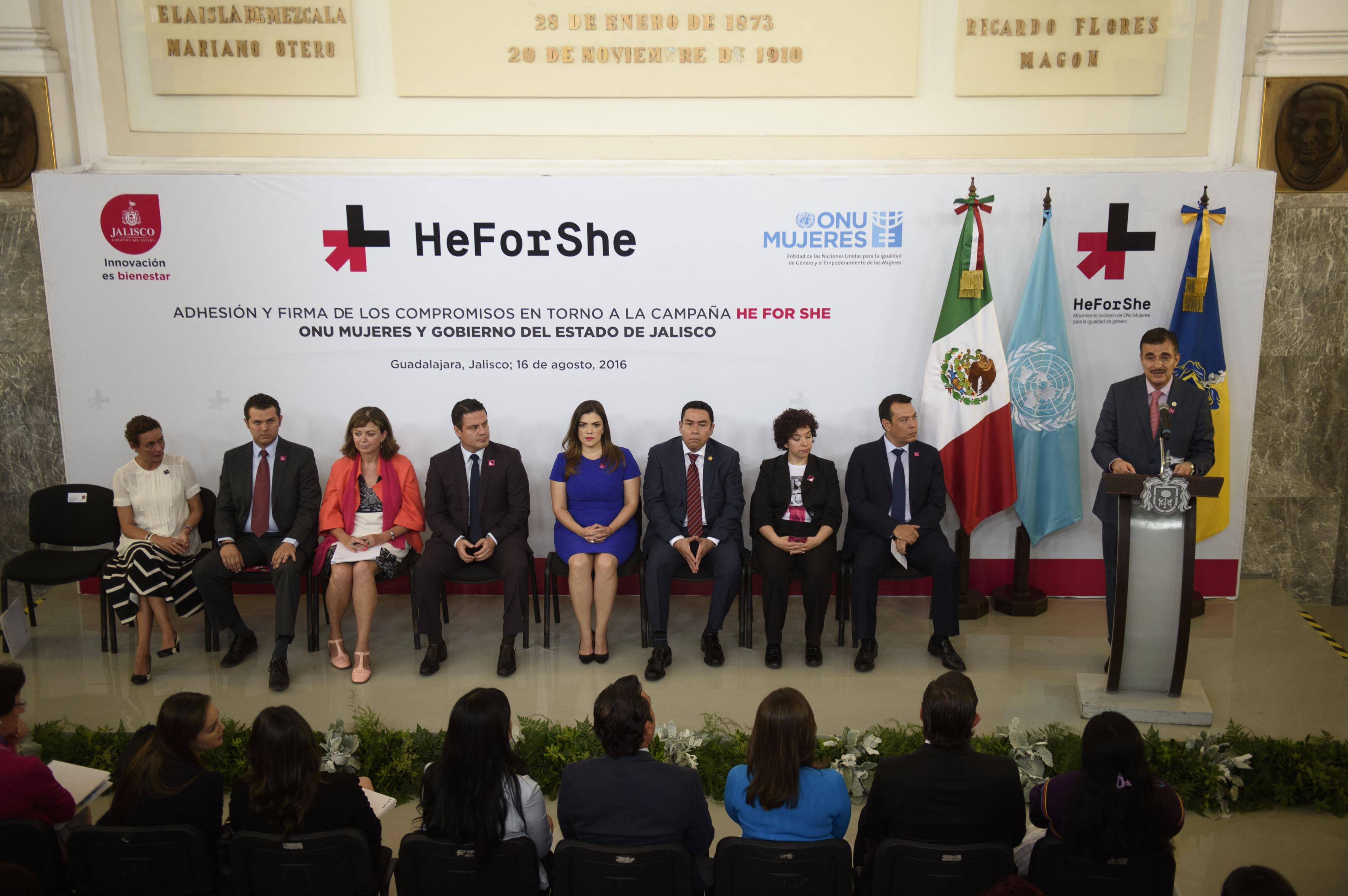 Conferencia de la campaña "He for She", celebrada en el Palacio de Gobierno de Guadalajara