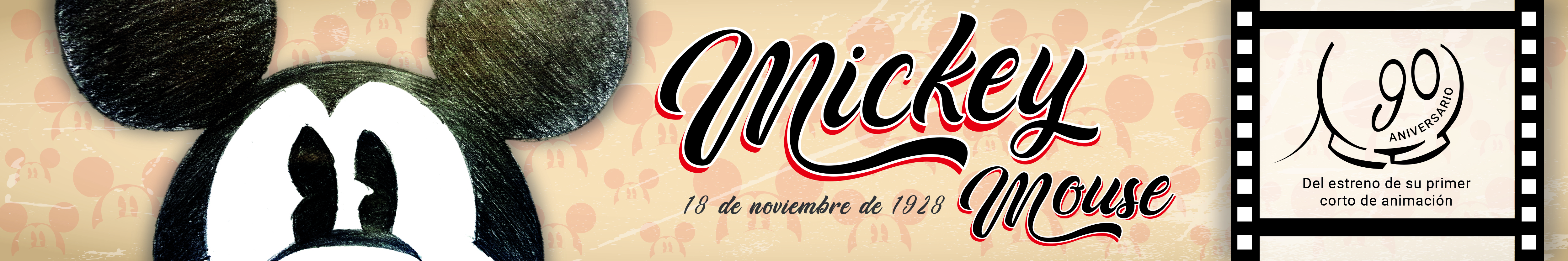 18 de noviembre de 1928 - Noventa años con Mickey Mouse ilustracion dedicada al popular personaje