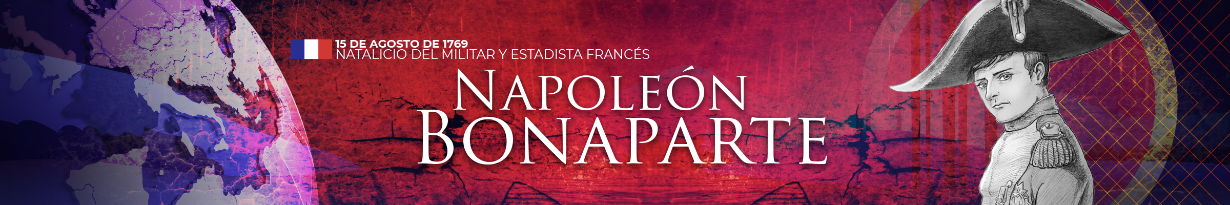 15 de agosto de 1769 - Natalicio del militar y estadista francés, Napoleón Bonaparte Ilustración de Napoleón Bonaparte