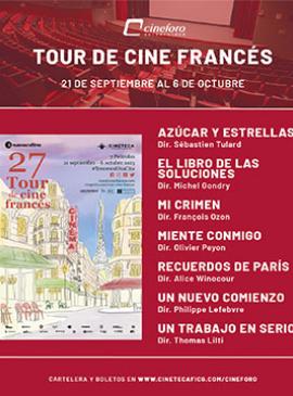 Cartel del tour de cine frances del Cineforo Universidad, del 20 al 27 de septiembre Cartel del tour de cine frances del Cineforo Universidad, del 20 al 27 de septiembre