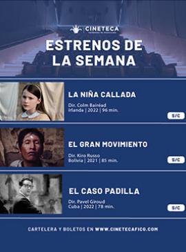 Cartel de los estrenos de la Cineteca FICG, del 12 al 18 de octubre Cartel de los estrenos de la Cineteca FICG, del 12 al 18 de octubre