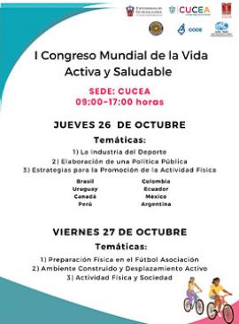 Cartel del I Congreso Mundial de la Vida Activa y Saludable Cartel del I Congreso Mundial de la Vida Activa y Saludable