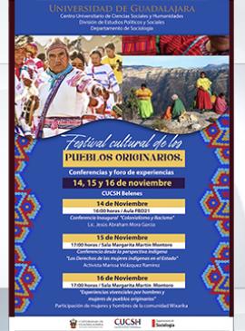 Cartel del Festival cultural de los pueblos originarios Cartel del Festival cultural de los pueblos originarios