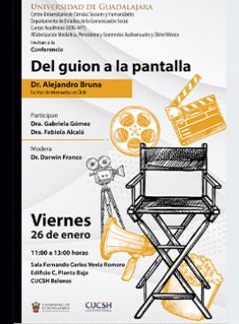 Cartel de la Conferencia: Del guion a la pantalla Cartel de la Conferencia: Del guion a la pantalla