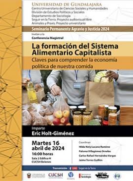 Cartel de la Conferencia magistral: La formación del Sistema Alimentario Capitalista