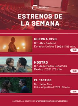 Cartel de los estrenos del Cineforo Universidad