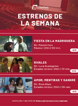 Cartel de los estrenos del Cineforo Universidad Cartel de los estrenos del Cineforo Universidad