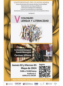 Cartel del V Coloquio Lengua y Literacidad