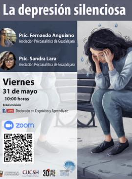 Conversatorio: La depresión silenciosa Cartel con información sobre el Conversatorio: La depresión silenciosa
