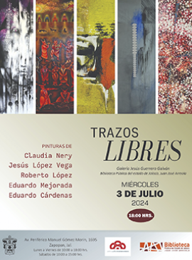 Cartel de la Inauguración de la exposición: Trazos libres Cartel de la Inauguración de la exposición: Trazos libres