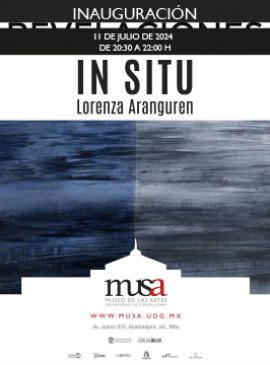 Cartel de la Inauguración de la exposición: In situ, de Lorenza Aranguren Cartel de la Inauguración de la exposición: In situ, de Lorenza Aranguren