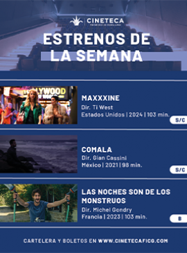 Cartel de los estrenos de la Cineteca FICG Cartel de los estrenos de la Cineteca FICG