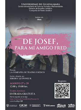 Cartel de la Obra: De Josef, para mi amigo Fred Cartel de la Obra: De Josef, para mi amigo Fred