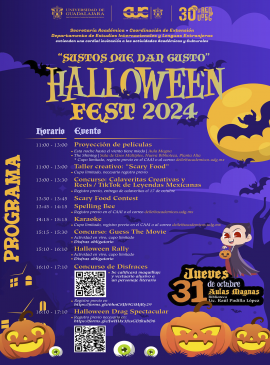 Programa del Halloween Fest 2024 "Sustos que dan gusto" Programa del Halloween Fest 2024 "Sustos que dan gusto"