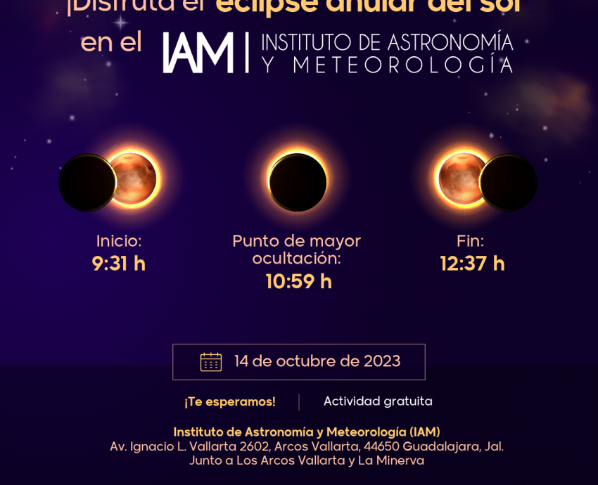 Invitan IAM y Ciencia UDG a observar el eclipse anular de manera segura