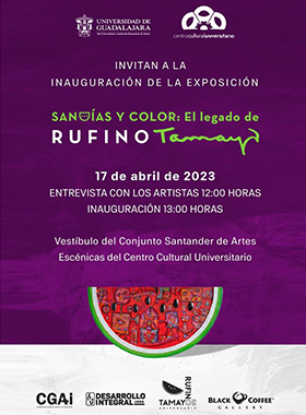 Grafico de la Inauguración de la obra: 33 Sandías, en memoria de Rufino Tamayo