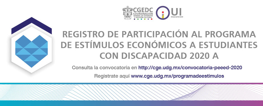 Programa de Estímulos Económicos a Estudiantes con Discapacidad 2020-A