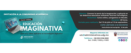 Cartel informativo - Curso: Educación Imaginativa