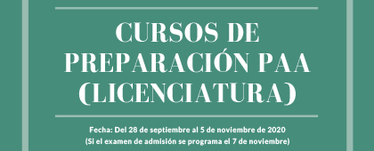 Cursos de preparación PAA (licenciatura)