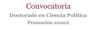 Cartel para promocionar el Doctorado en Ciencia Política