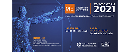 Maestría en Ergonomía, convocatoria 2021