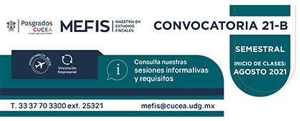 Maestría en Estudios Fiscales, convocatoria 21-B