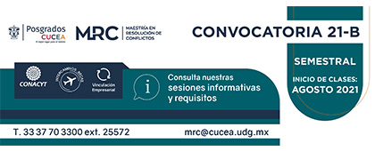 Maestría en Resolución de Conflictos, convocatoria 21-B