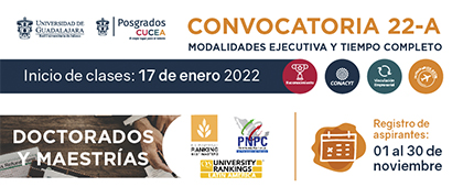 Posgrados CUCEA, convocatoria 22-A