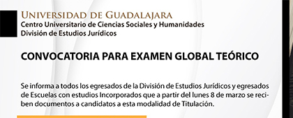 Convocatoria para examen global teórico