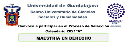 Cartel informativo - Maestría en Derecho, calendario 2021A
