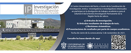 Participa con un trabajo en el volumen 8 de la Revista Investigación Permanente de la Región Norte de Jalisco