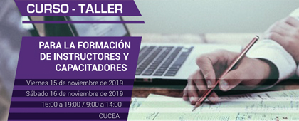 Identidad gráfica para anunciar el Curso taller para la formación de instructores y capacitadores