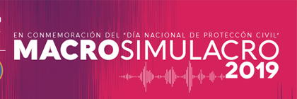 Cartel informativo para promocionar el Participa en el Macrosimulacro 2019
