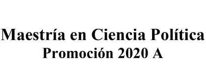 Identidad gráfica para promocionar la Maestría en Ciencia Política
