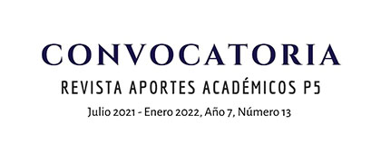 Convocatoria para participar en la revista Aportes Académicos P5