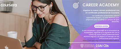 Cartel de Impulsa tu nueva carrera profesional con certificado profesional de Coursera