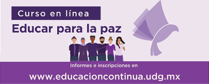 Cartel del Curso en línea: Educar para la paz