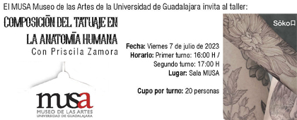 Cartel del Taller: Composición del tatuaje en la anatomía humana