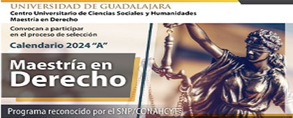 Cartel de la Maestría en Derecho, calendario 2024 “A”