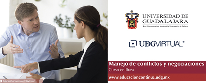 Cartel de Curso en línea: Manejo de conflictos y negociaciones